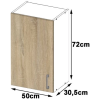 kuchynsk skrinka z vesn 50cm h1 v720 lim616c7437