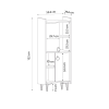 dlp3006ba dvojdverov komoda antracit biedcab60e1