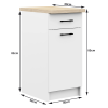 kuchynsk skrinka olivia s 40cm 1d 1s bied53e4040